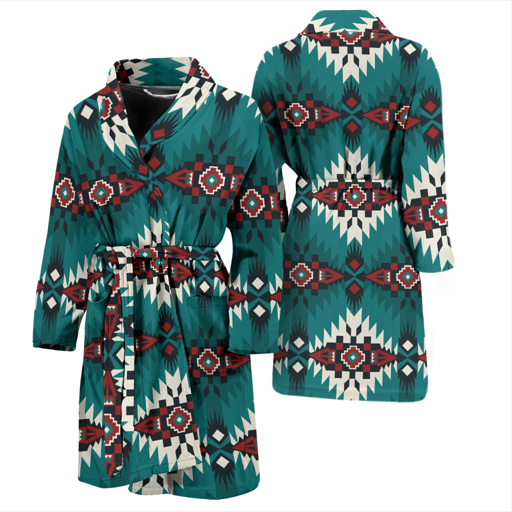 Southwest Pattern Print Design LKS308 Men Bathrobe