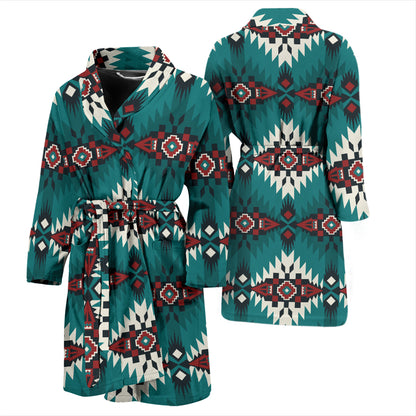 Southwest Pattern Print Design LKS308 Men Bathrobe