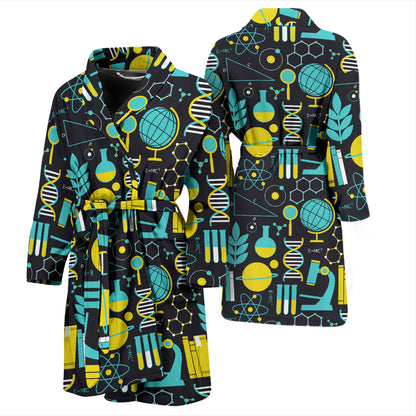 Science Print Design LKS301 Men Bathrobe