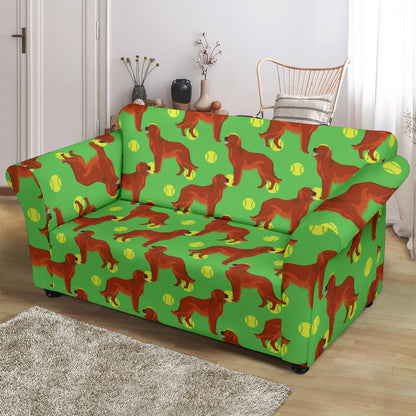 Setters Irish Print Design LKS302 Loveseat Couch Slipcover