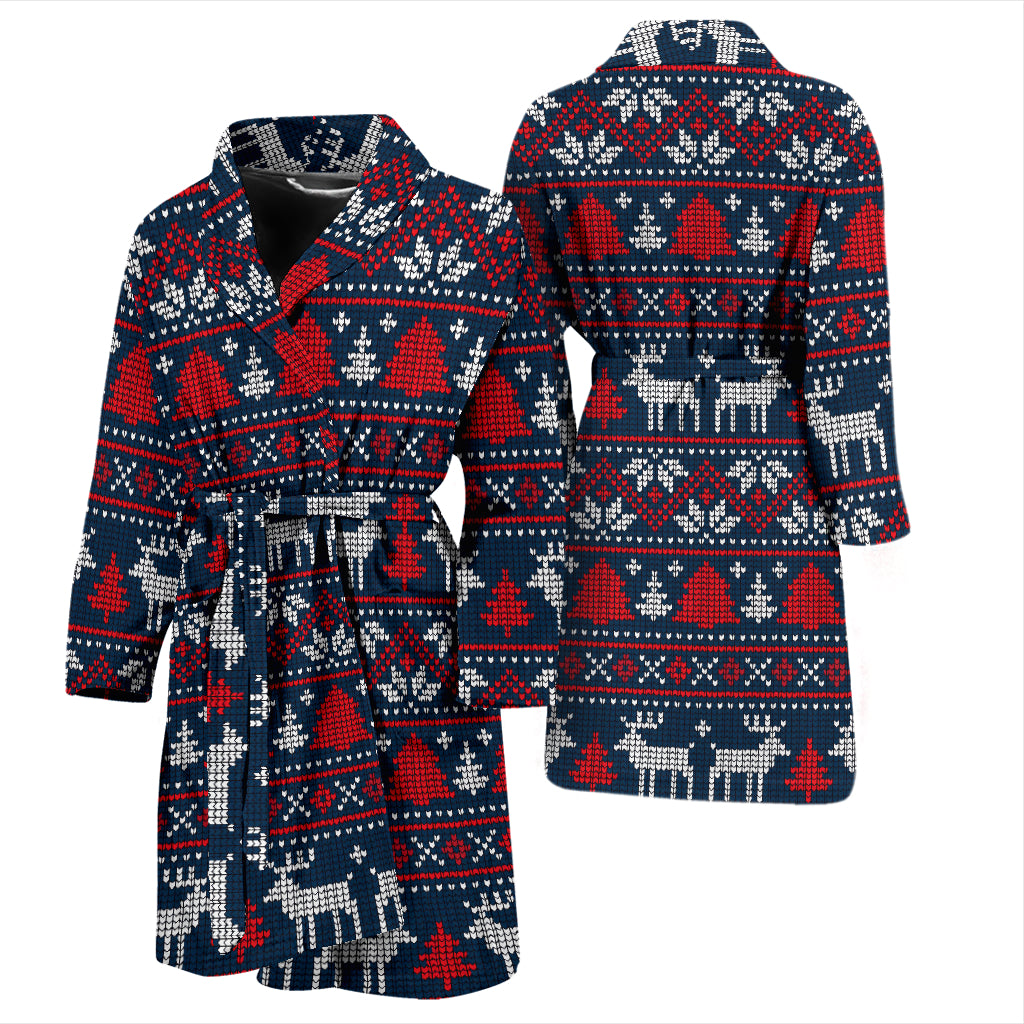 Reindeer Print Design LKS405 Men Bathrobe