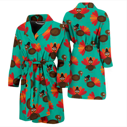Turkey Print Design LKS402 Men Bathrobe