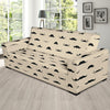 Mustache Pattern Print Design A03 Sofa Slipcover