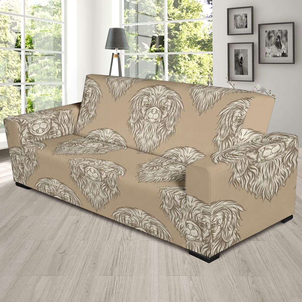 Pekingese Pattern Print Design A01 Sofa Slipcover