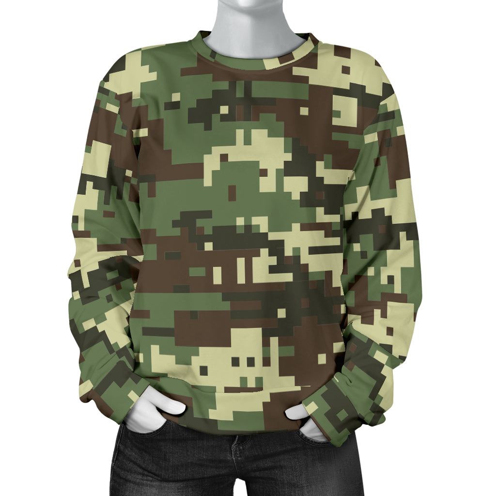 ACU Digital Army Camouflage Women Long Sleeve Sweatshirt