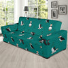 Puffin Pattern Print Design A02 Sofa Slipcover