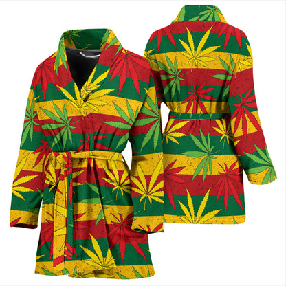 Rasta Pattern Print Design A03 Women Bathrobe