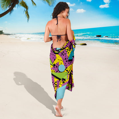 80s Pattern Print Design 1 Sarong Pareo Wrap