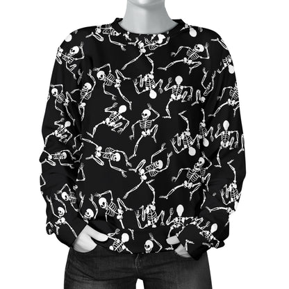 Skeleton Style Print Women Long Sleeve Sweatshirt