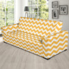 Chevron Orange Pattern Print Design 01 Sofa Slipcover