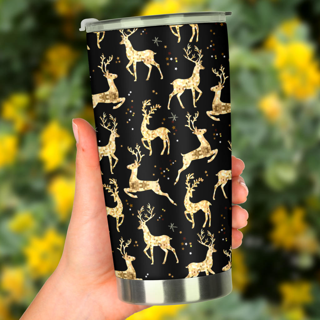 Deer Gold Pattern Tumbler