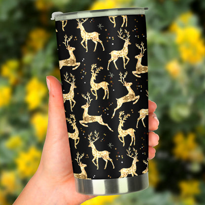 Deer Gold Pattern Tumbler