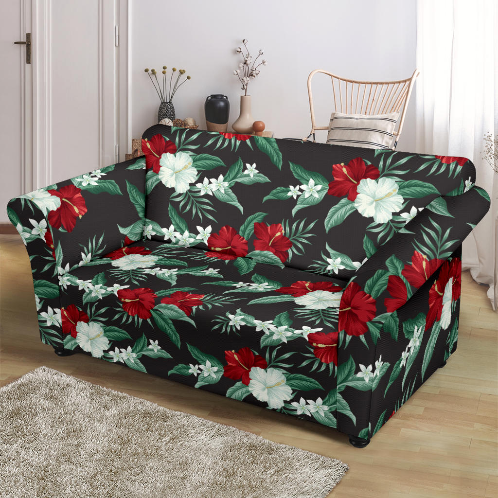 Tropical Flower Print Design LKS303 Loveseat Couch Slipcover