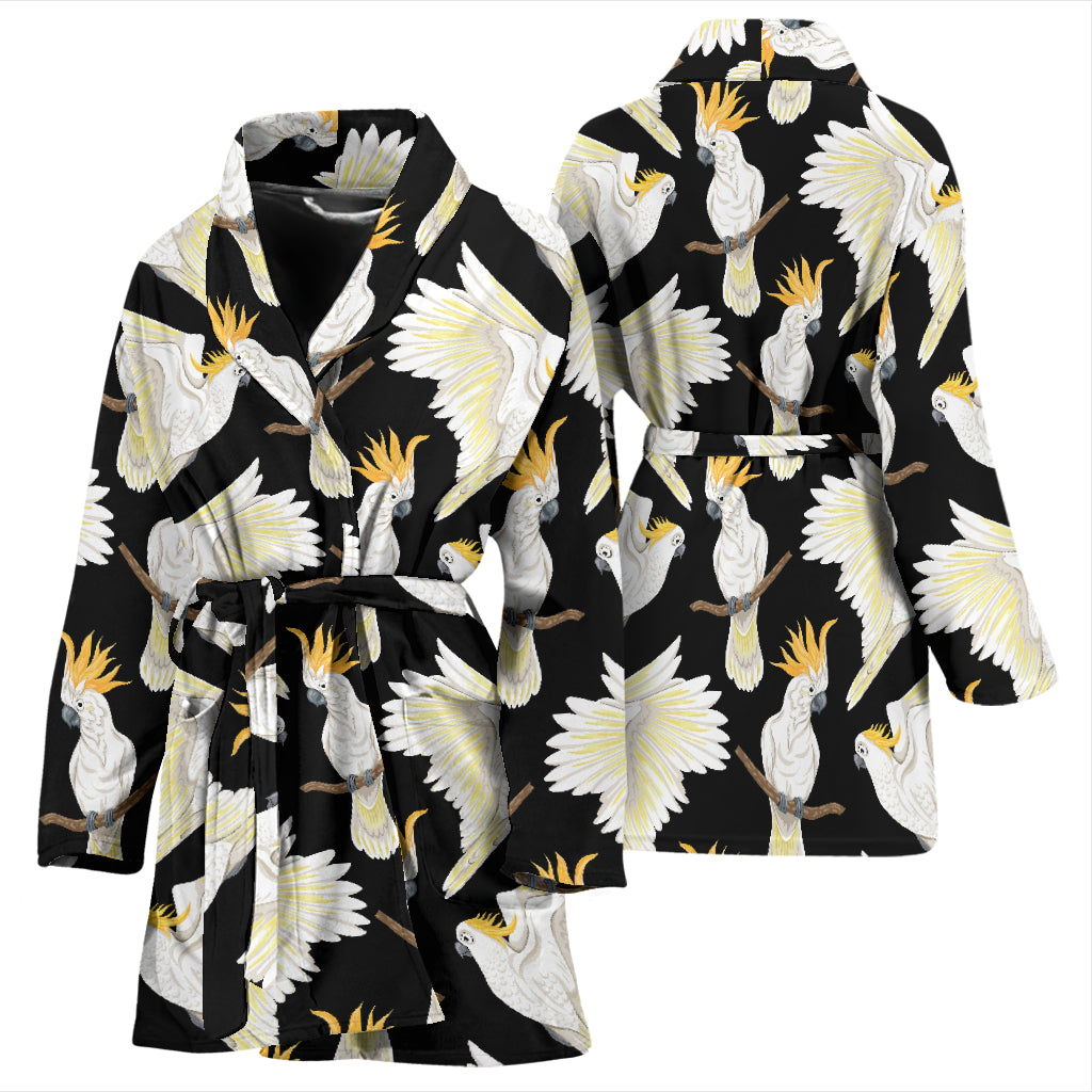 Cockatoo Print Design LKS402 Women Bathrobe