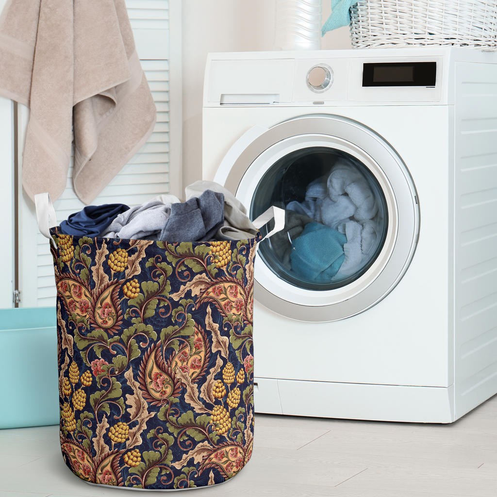 Floral Vintage Classic Print Laundry Basket
