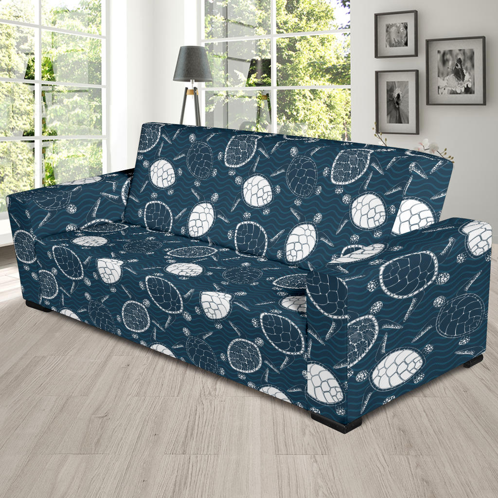Sea Turtle Print Design LKS3015 Sofa Slipcover