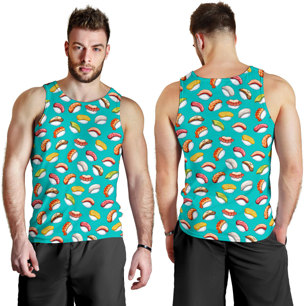 Sushi Themed Print Men Tank Top