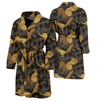 Squirrel Print Design LKS309 Men Bathrobe