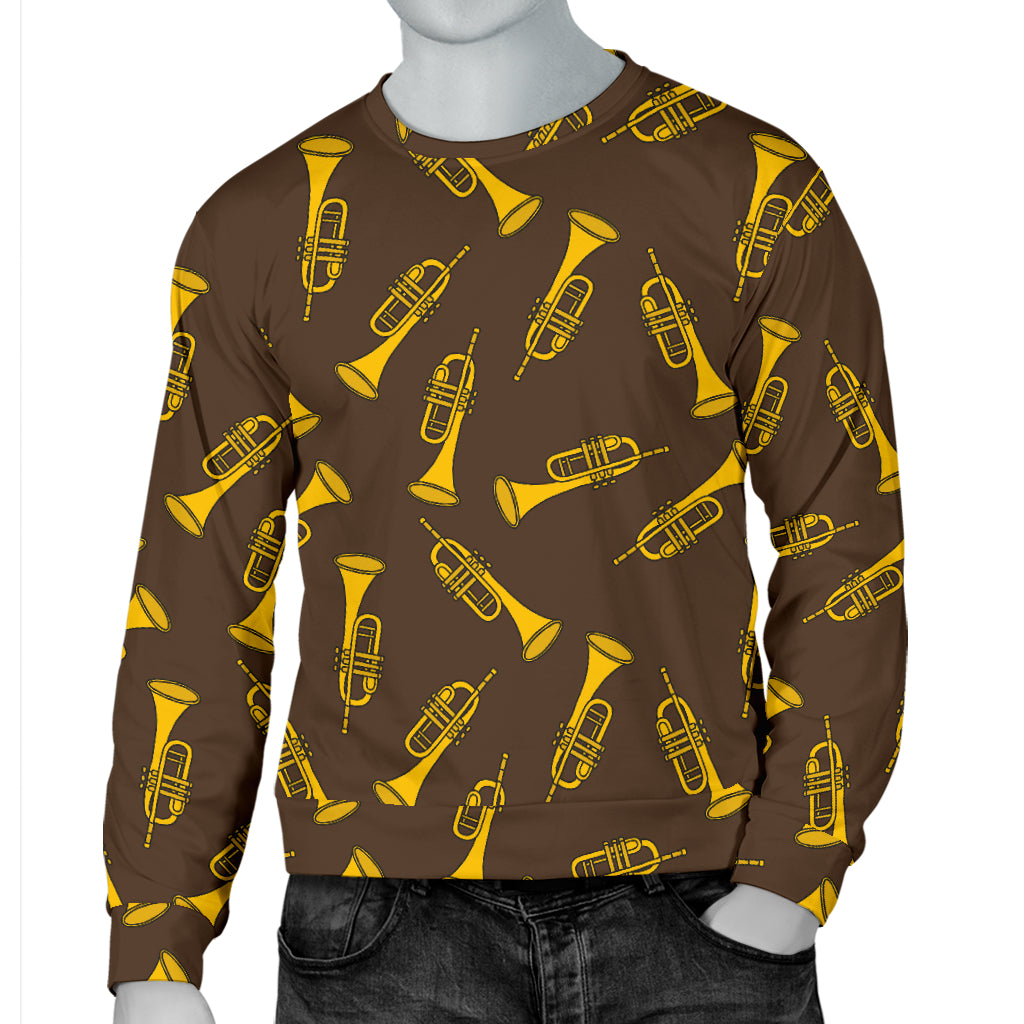 Trumpet Pattern Design Print Men Long Sleeve Sweatshirt