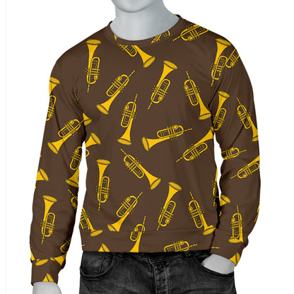 Trumpet Pattern Design Print Men Long Sleeve Sweatshirt