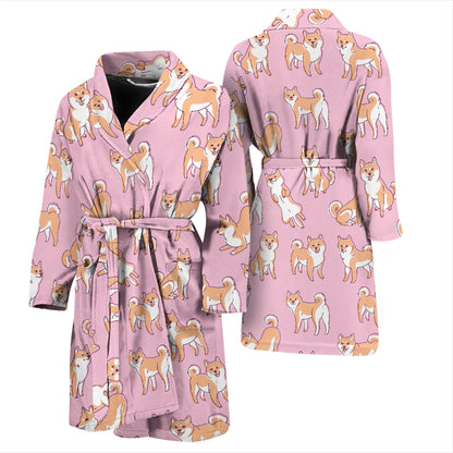 Shiba Inu Print Design LKS303 Men Bathrobe