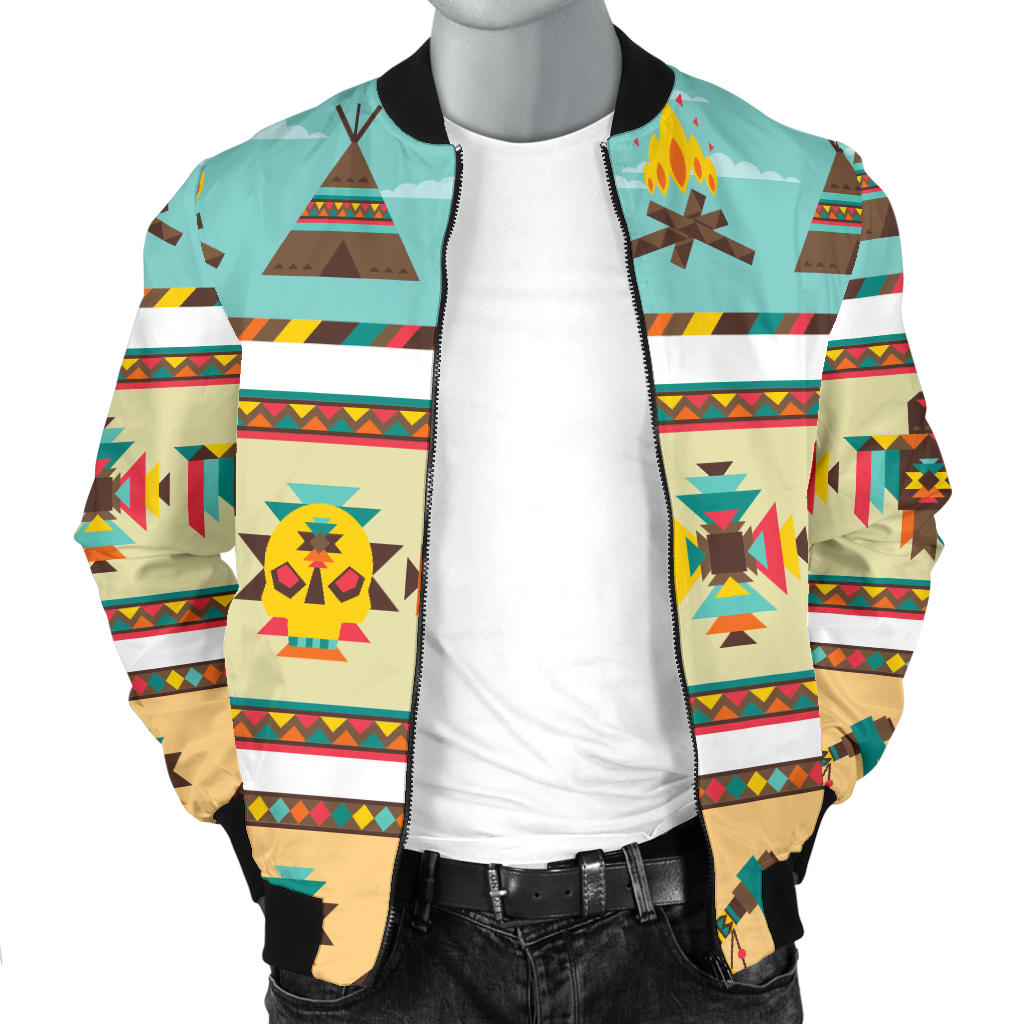 American indian Life Pattern Men Bomber Jacket