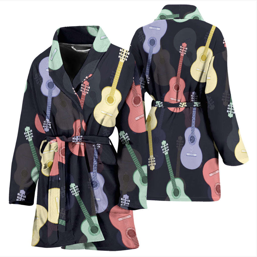 Acoustic Guitar Print Design LKS401 Women Bathrobe