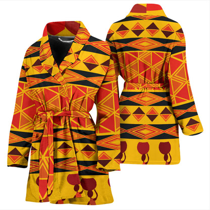 African Pattern Print Design 01 Women Bathrobe