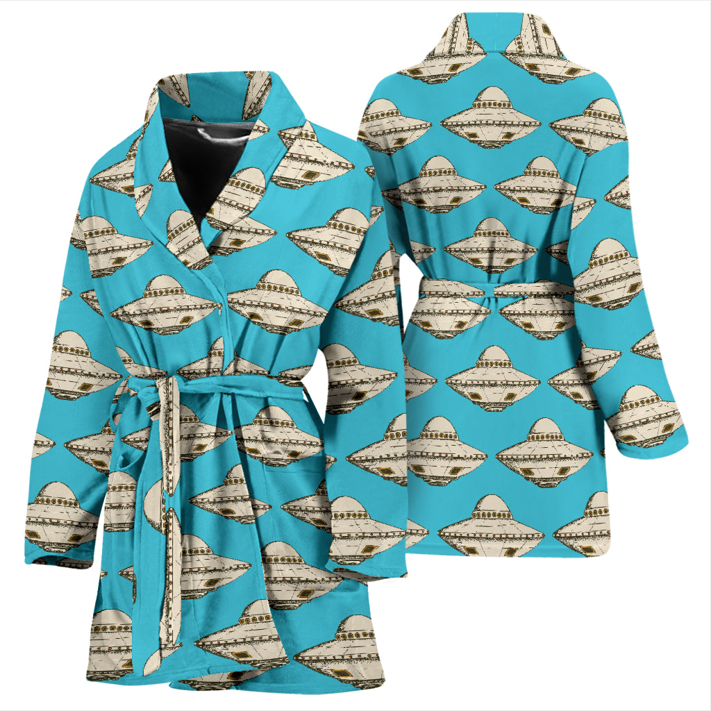 UFO Print Design LKS301 Women Bathrobe