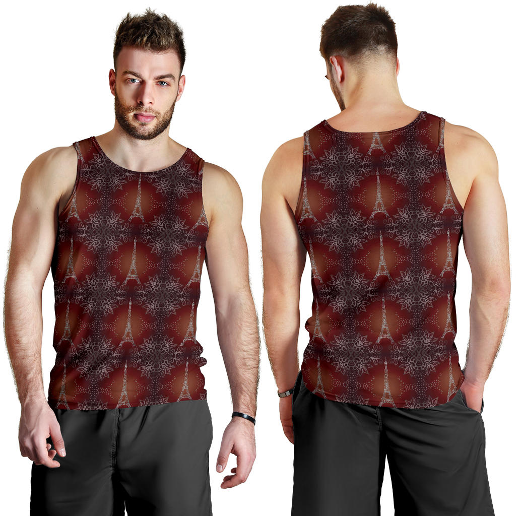 Eiffel Tower Drawing Print Men Tank Top