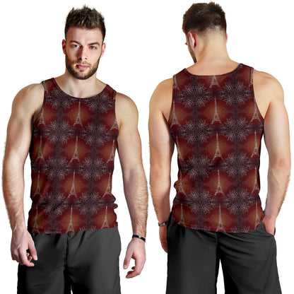 Eiffel Tower Drawing Print Men Tank Top