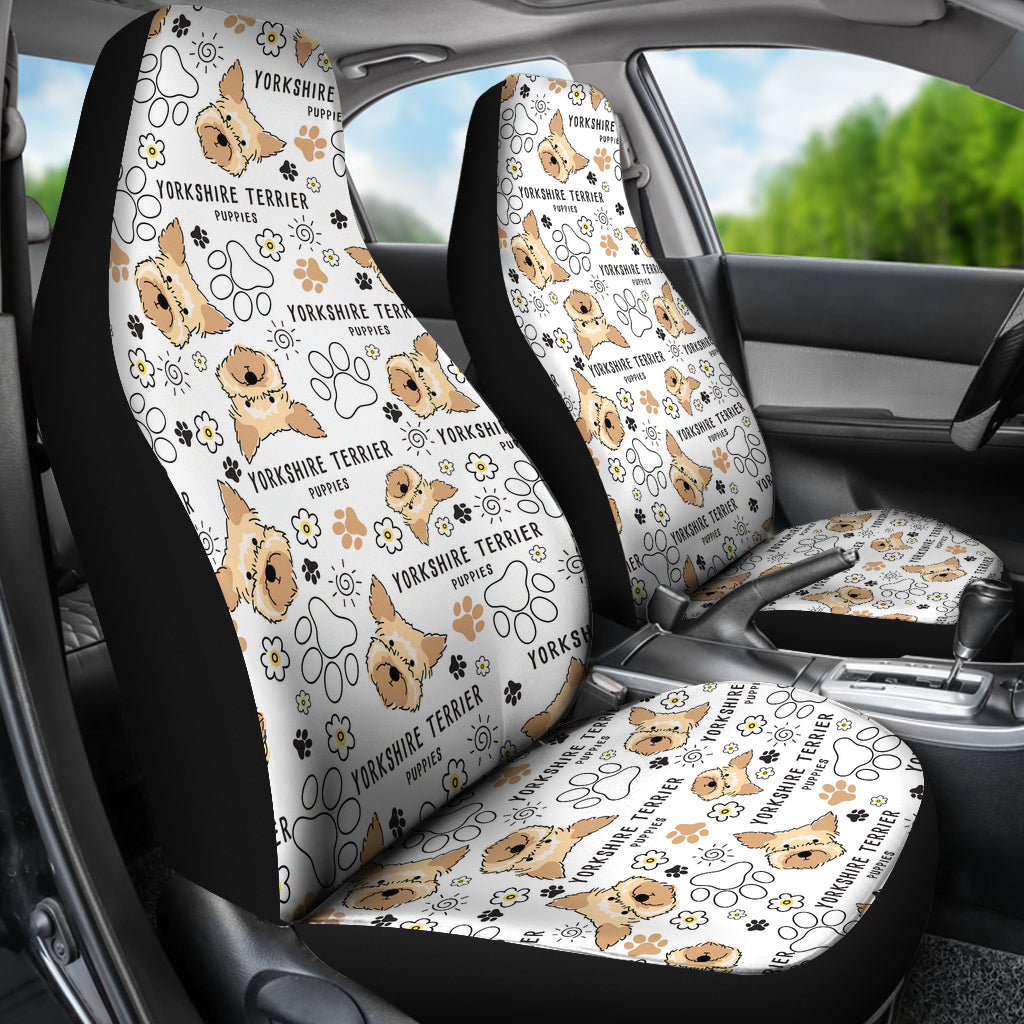 Yorkshire Terriers Print Design LKS308 Car Seat Covers