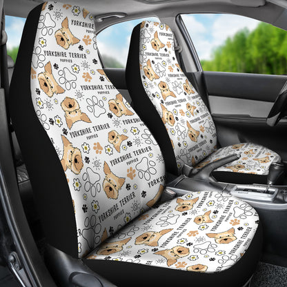 Yorkshire Terriers Print Design LKS308 Car Seat Covers
