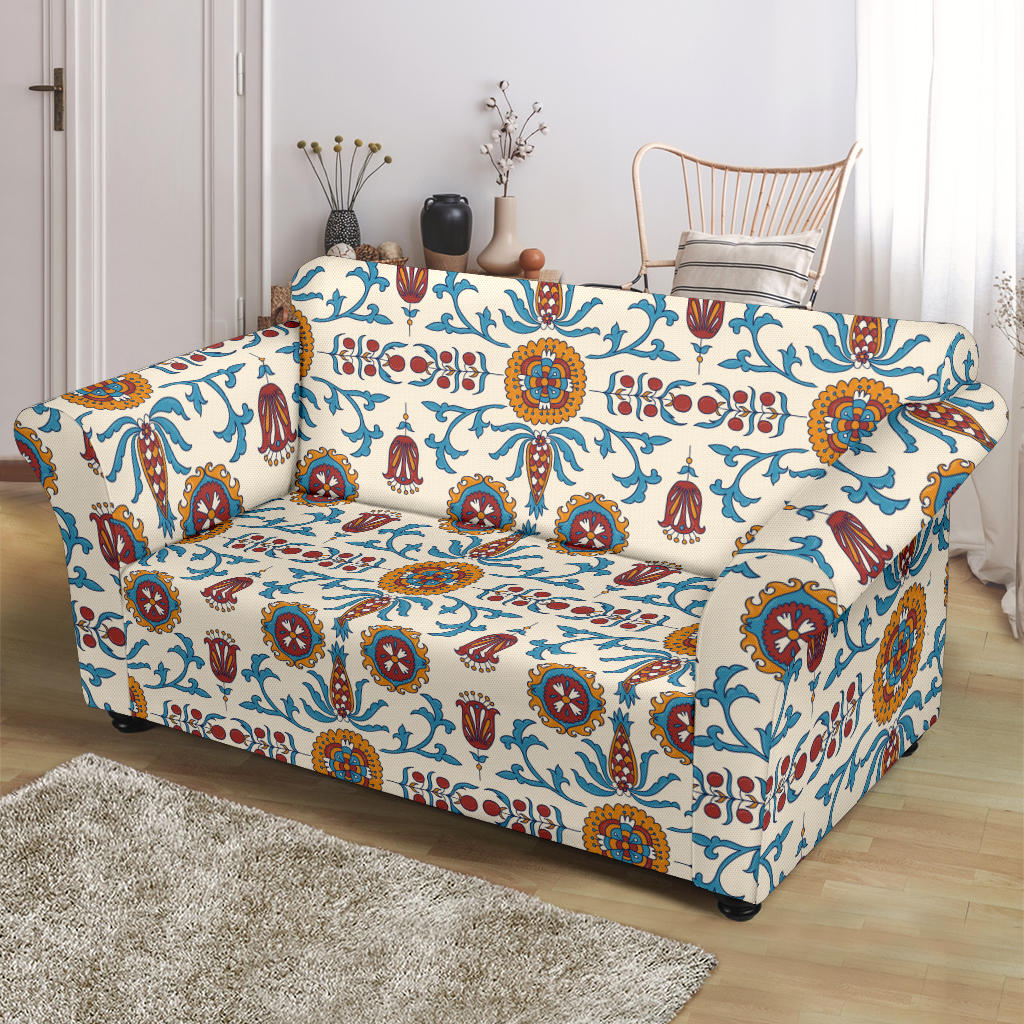 Suzani Print Design LKS301 Loveseat Couch Slipcover