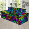 Neon Trible Rainbow Pattern Print Design A01 Sofa Slipcover