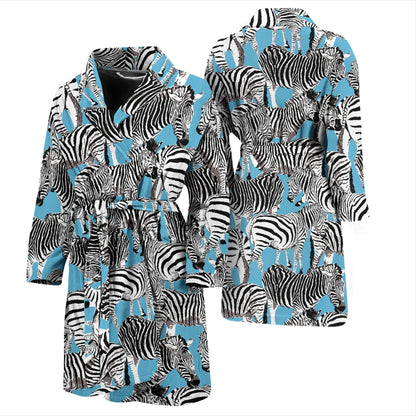 Zebra Print Design LKS305 Men Bathrobe