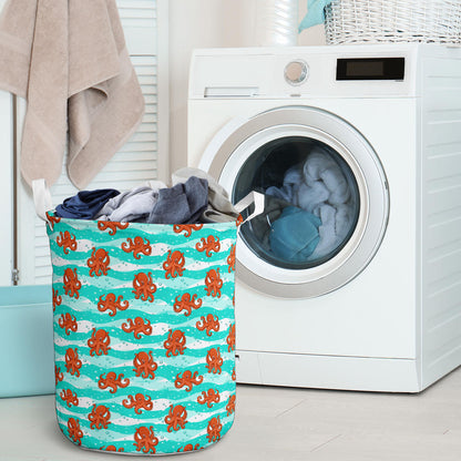 Octopus Cute Design Print Themed Laundry Basket