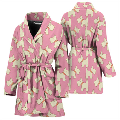 Scottish Terriers Print Design LKS306 Women Bathrobe