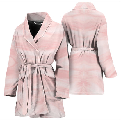 Marble Pattern Print Design 03 Women Bathrobe