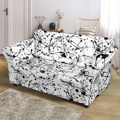 Splatter Print Design LKS305 Loveseat Couch Slipcover