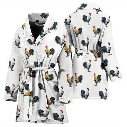 Chicken Pattern Print Design 02 Women Bathrobe
