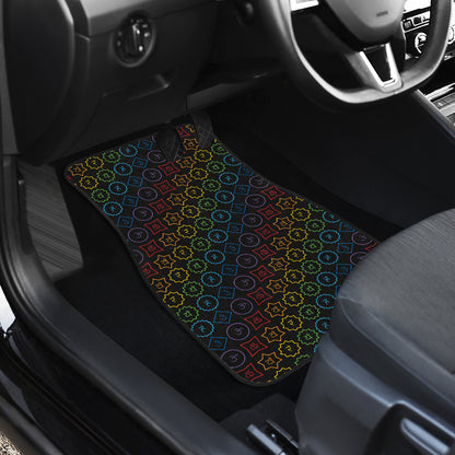 Chakra Colorful Symbol Pattern Car Floor Mats Front Back