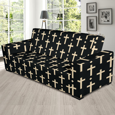 Cross Pattern Print Design 03 Sofa Slipcover