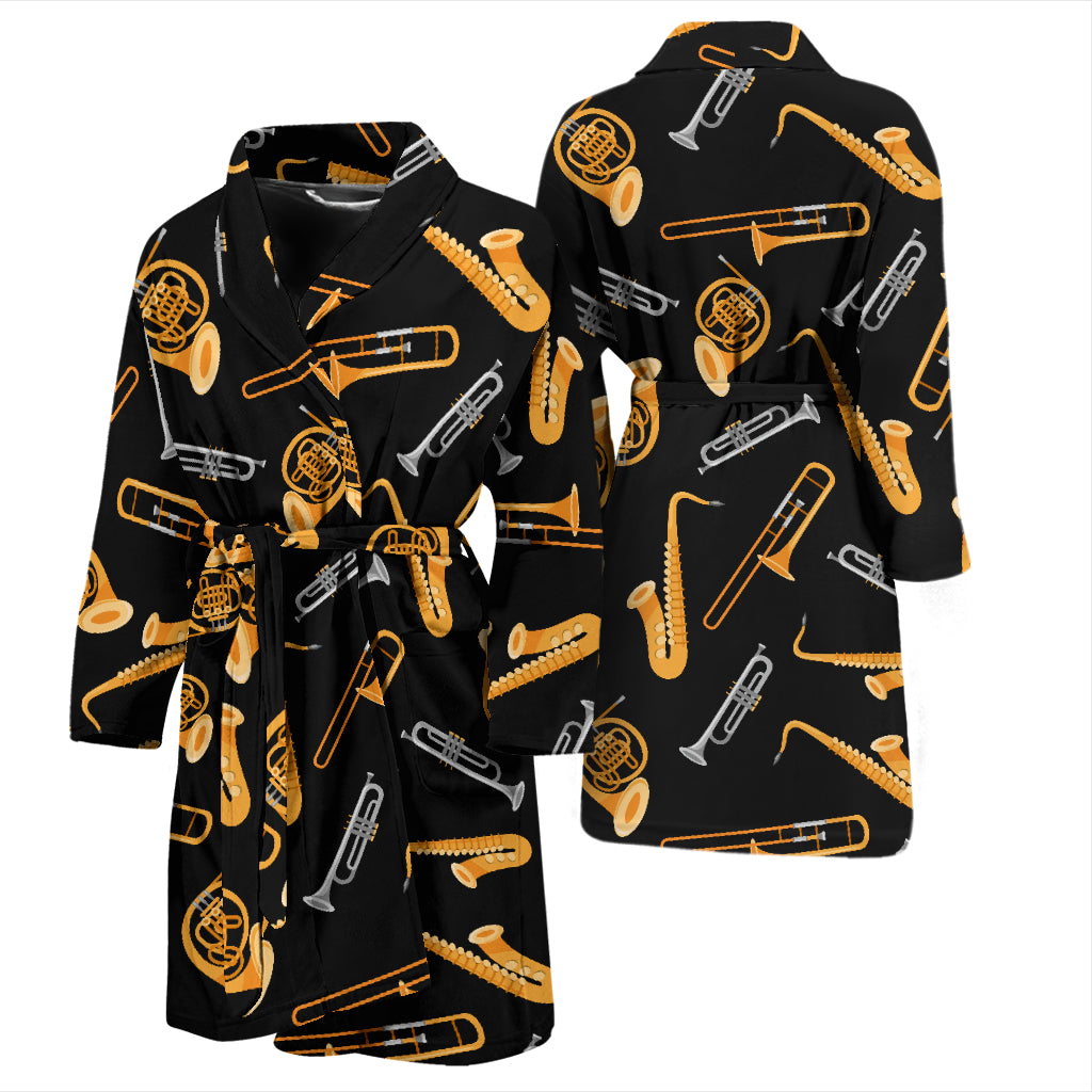 Saxophone Print Design LKS403 Men Bathrobe