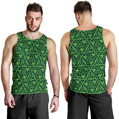 Shamrock Themed Print Men Tank Top