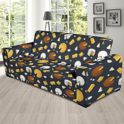 Cheese Pattern Print Design 03 Sofa Slipcover