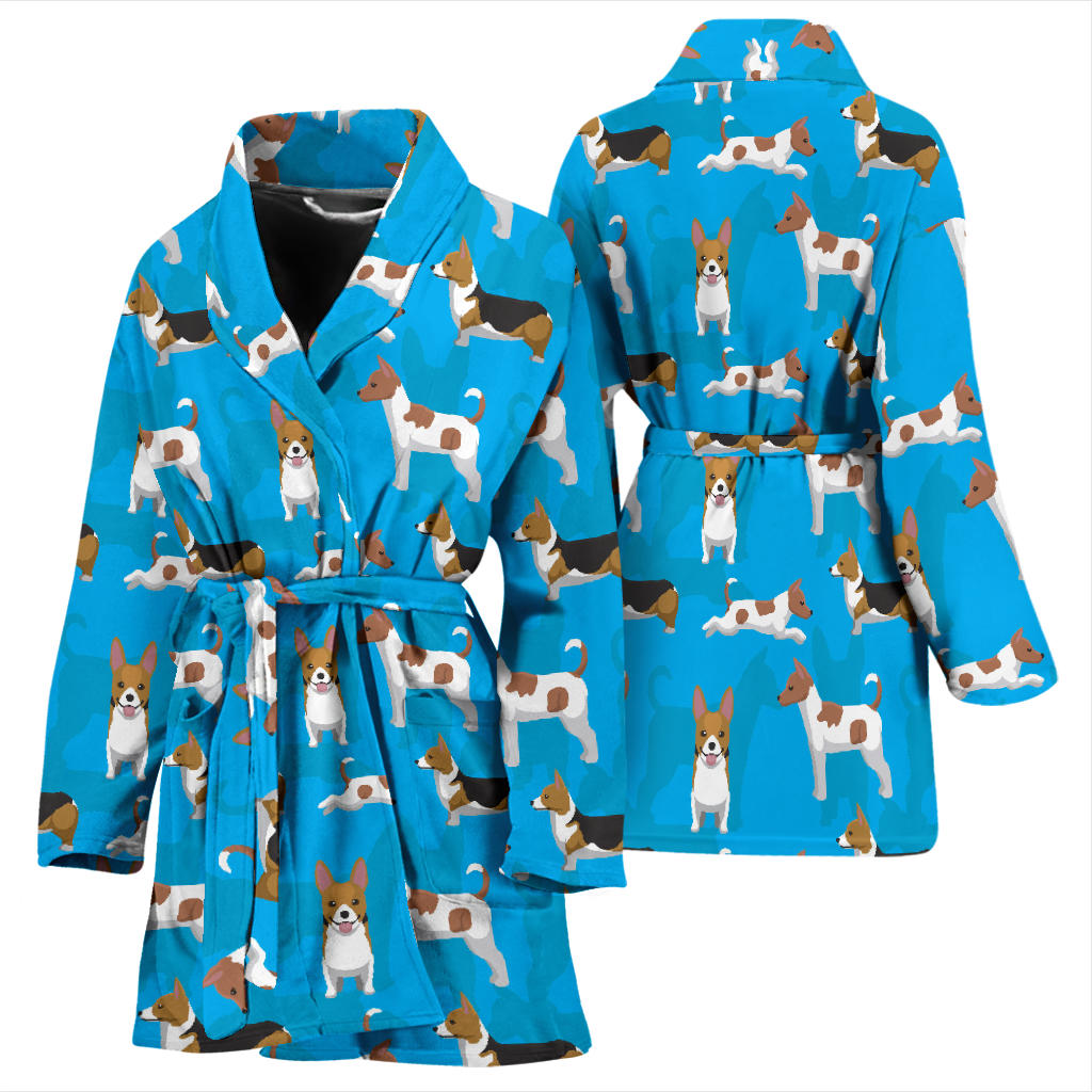Cardigan Welsh Corgis Pattern Print Design 01 Women Bathrobe
