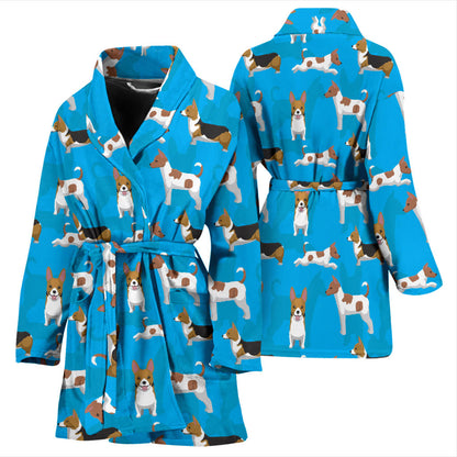 Cardigan Welsh Corgis Pattern Print Design 01 Women Bathrobe
