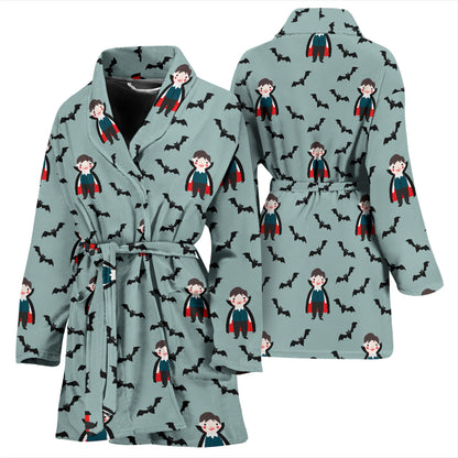 Vampire Print Design LKS304 Women Bathrobe