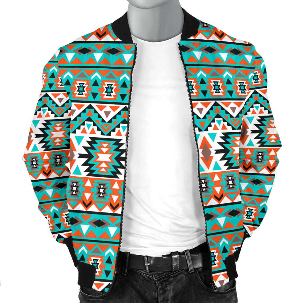Indian Navajo Ethnic Themed Design Print Men Bomber Jacket